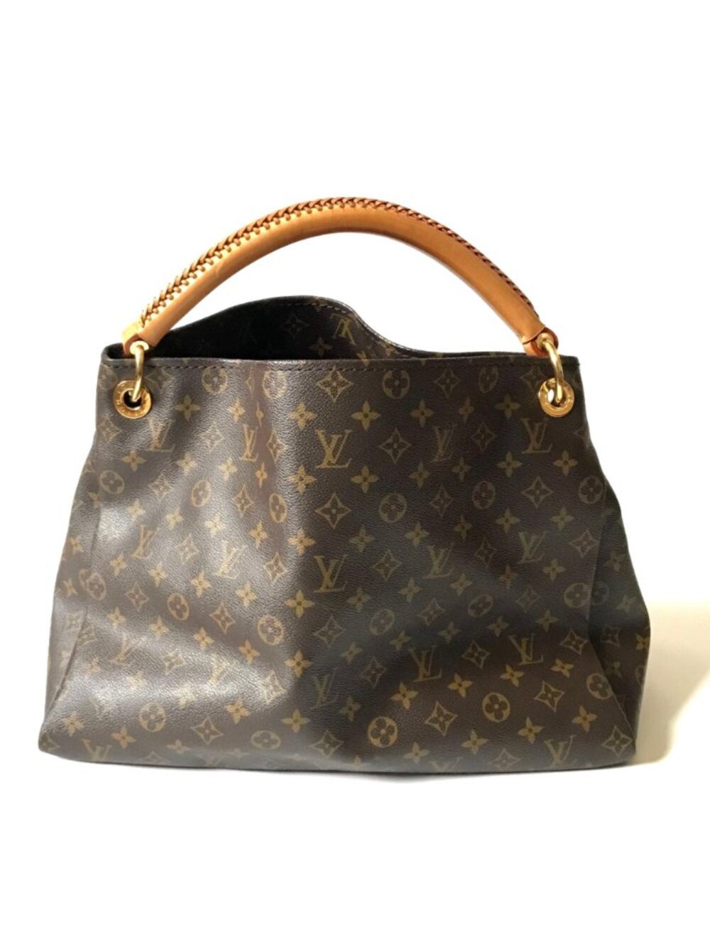 Louis Vuitton Monogram Artsy MM Tote Shoulder Bag Purse Womens Brown Coated LV